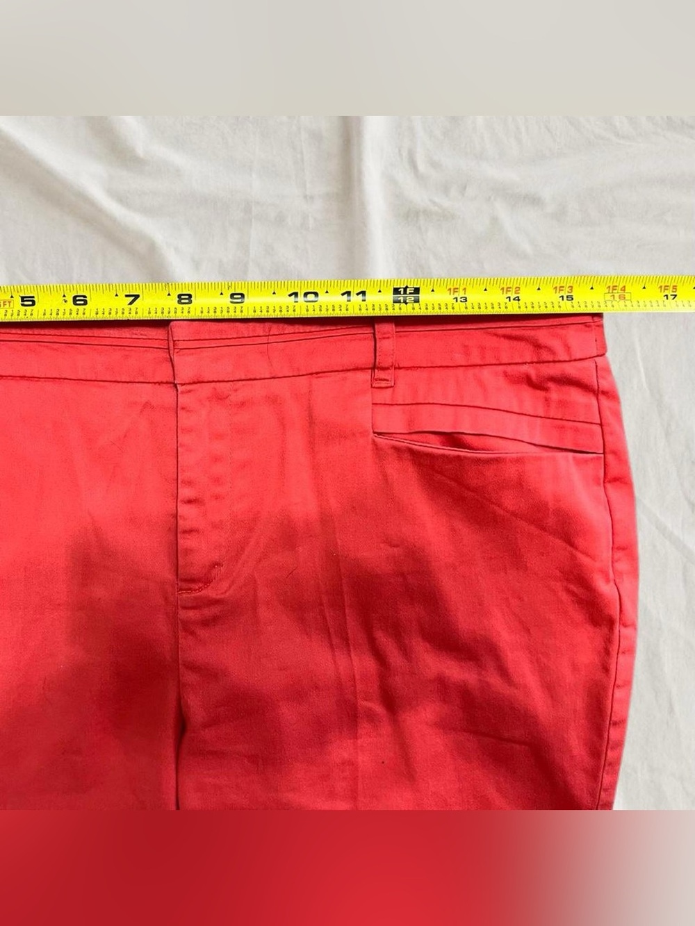 Relativity Coral/Salmon Straight Leg Capri Pants, Size 8P - Picture 4 of 7